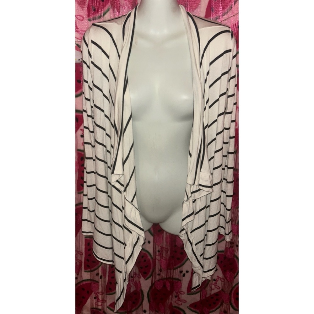 🖤 Vintage Striped Cardigan with Elbow Patches
